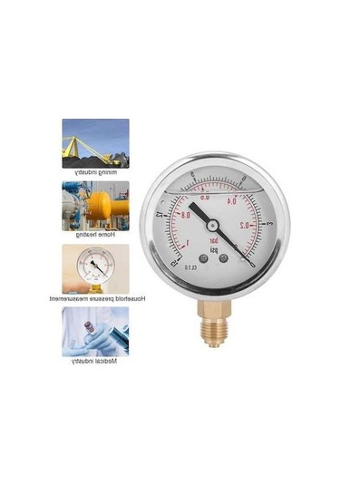 Besthome1 Y60 Radyal Vakum Manometre, -1-0bar, 1/4 Bsp, Petrol-metalurji İçin, Dayanıklı Çelik-bakır