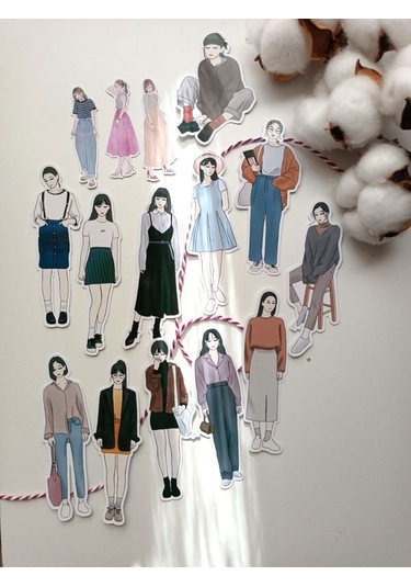 Girls Kız Büyüklü Küçüklü Sticker Set