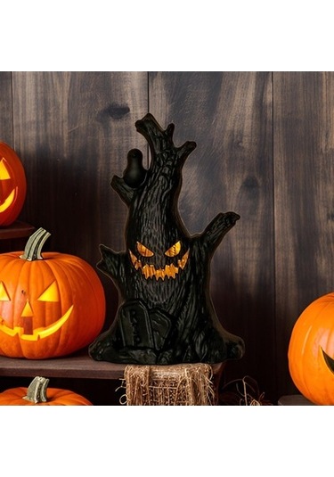 Lijinxu Cadılar Bayramı Hayalet Ağaç Kütüğü Işıklı Süs