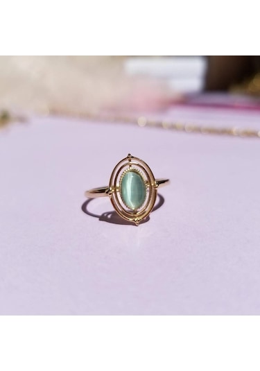 Maide Altın Yüzük 14K Mavi Kuvars Taşlı 450111778