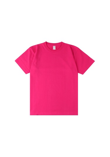 Yeni Japon Ağır Sıklet Düz Pamuklu Kısa Kollu Koyu Pembe Koyu Pembe