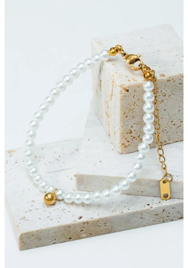 Reva Kol Ve Ayak Bileği İçin Kolye Ve Pandantifli İnci Bileklik 224150162 Beyaz