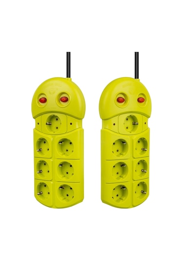 Vea Ve-970 7 Li 1.5 Metre Grup Priz Uzatma Kablosu 16 Amper 3860 Watt Isıya Dayanıklı Priz