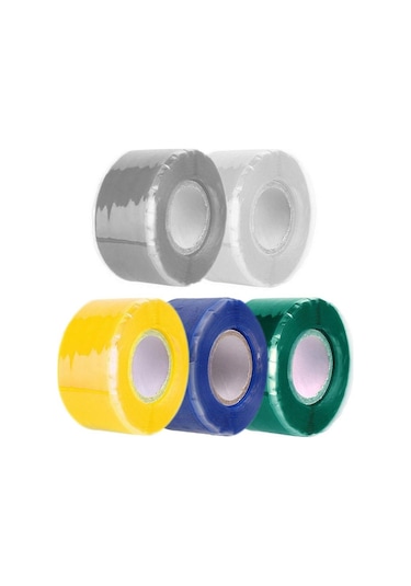 Sarı Süper Güçlü Su Geçirmez Bant Sızıntıları Durdurur Mühür Onarım Bandı Performansı Kendiliğinden Akan Silikon Bant Yapışkan Yalıtım Koli Bantları