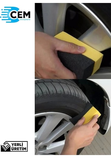 Cem Car Care Lastik Parlatıcı Uygulama Süngeri Özel Tasarım