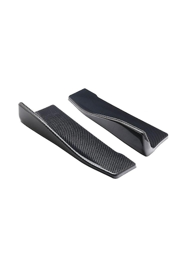 Jeemson 2 Adet Universal Araba Tampon Spoilerı - Karbon Fiber Gösterişli Siyah Arka Dudak Akışkanlığı Ayırıcı - 6035 Modeli