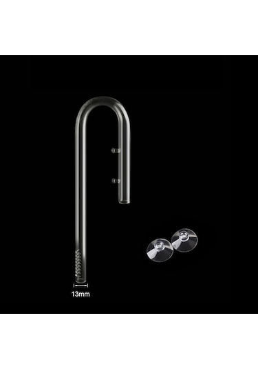 Yifomall 13mm Yüksek Borosilikat Cam Akvaryum Filtre Bucket Su Girişi, Şeffaf, Sıcaklık Dayanıklı, Çerçevesiz Akvaryumlar İçin