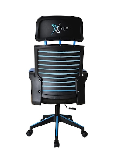 Xfly Plastik Ayaklı Oyuncu Koltuğu - Mavi File - 2395D0542