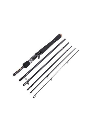 Folinda Kompakt Seyahat İçin 2.4m 6 Bölümlü Karbon Fiber Casting Kamış, Hafif Ve Dayanıklı, Taşıma Çantasıyla