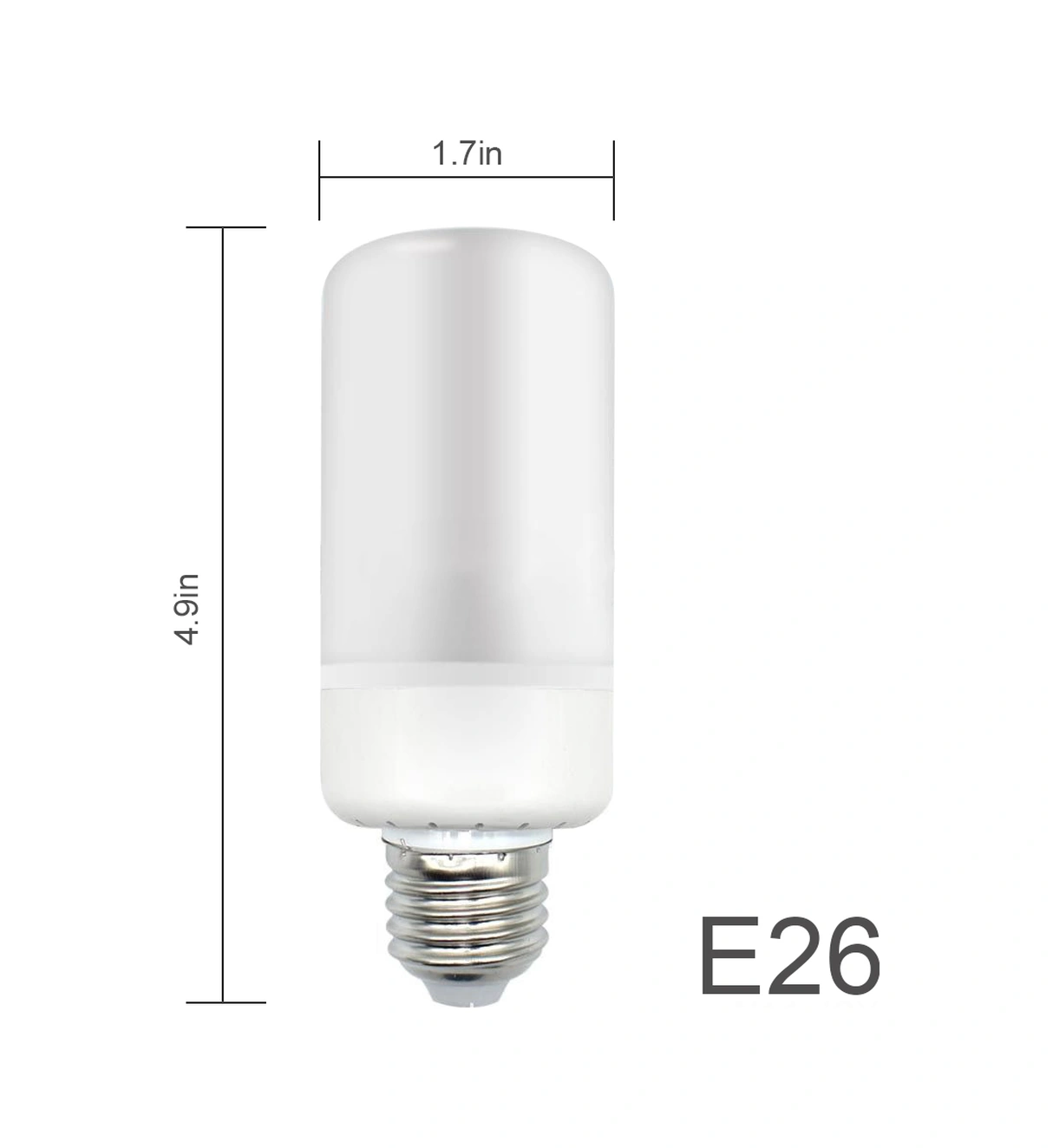 Youmex Led Alev Işık Ampülü - 3 Modlu Tatlı Alev, Sürekli Parlak, Nefes - 99 Led - 1800-2000k - Dekoratif Odalar, Barlar İçin