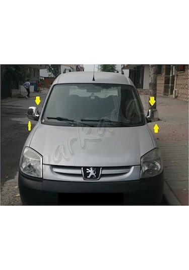 Db Chrome Peugeot Partner Krom Ayna Kapağı 1996 - 2008 2 Parça Abs