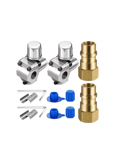 Takım Klima Güçlendirme Vanası, Toz Kapaklı R12'yi R134a'ya Dönüştürür Delici Musluk Vanası Oto Aksesuarlarını Değiştirin