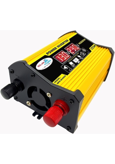 Sones Legend Iı Nesil 12v - 220v 4000w Araç Güç Çeviricisi Siyah Sarı