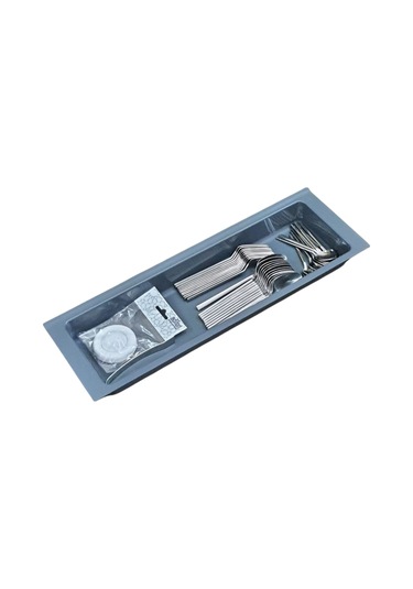 Mutfak Çekmece Içi Tek Bölmeli Kaşıklık, Antrasit, 16cm X 48cm Antrasit