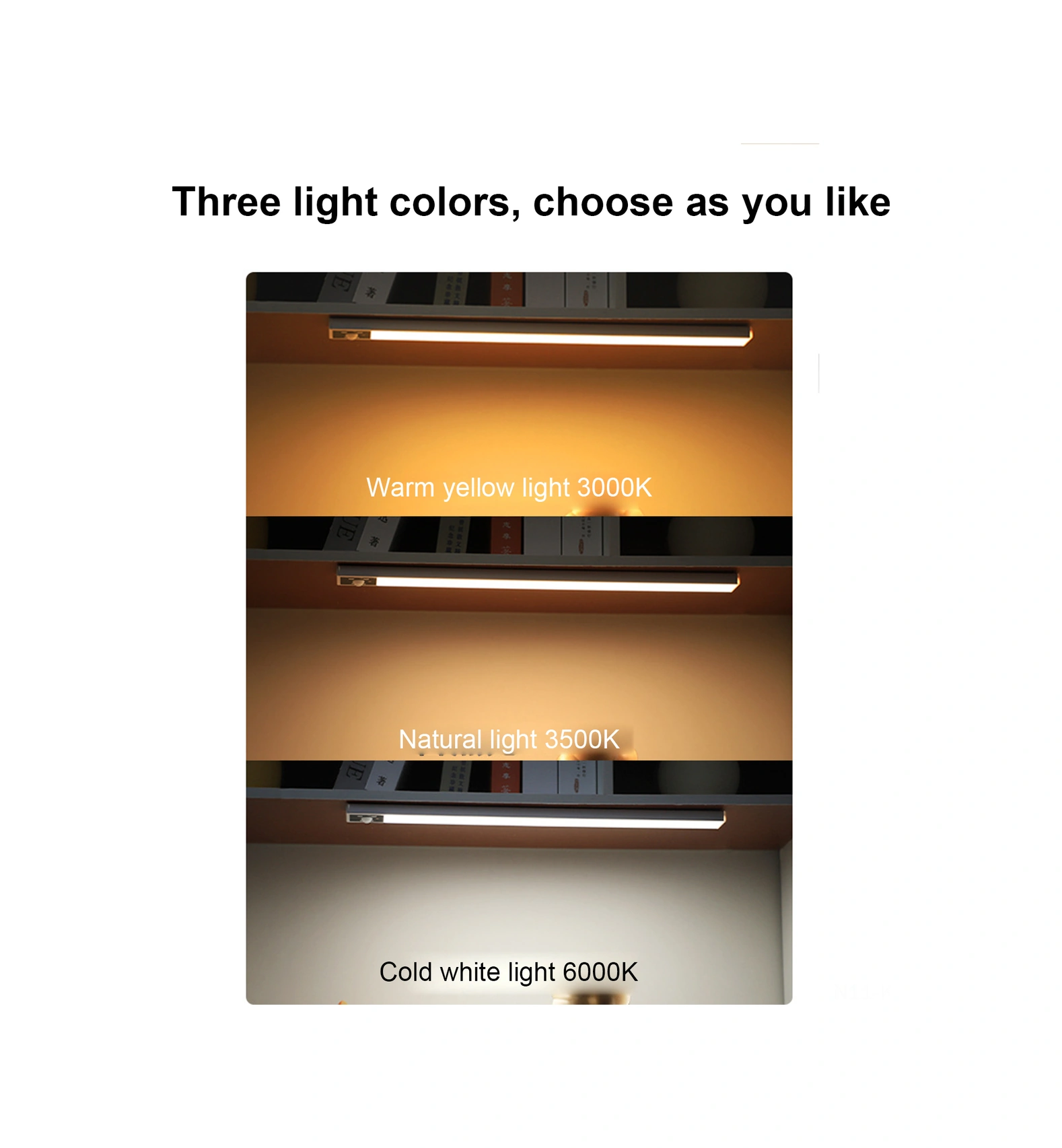 Kangvka 30cm Gümüş Alüminyum Şarjlı Led Gece Lambası - Vücut Algılama, Parlaklık Ayarlı, Manyetik/selfie Yapıştırıcı Montajlı Dolap Işıklı Gümüş