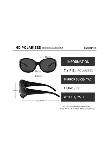 Kadınlar İçin Polarize Güneş Gözlükleri - Büyük, Vintage Anti-yansıtıcı Uv Koruyucu Gözlükler Çok Renkli