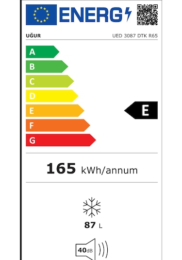 Uğur UED 3087 DTK R65 Dikey Derin Dondurucu