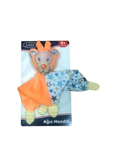 Jusso Toys Peluşlu Ağız Mendili - Turuncu Maymun Turuncu