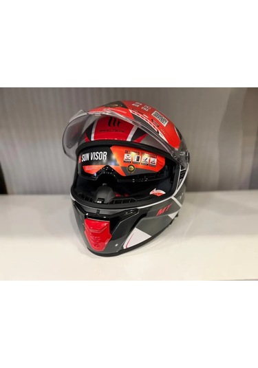 Mt Helmets Thunder 4 Sv Freeway A17 Motosiklet Kaskı Parlak Gri