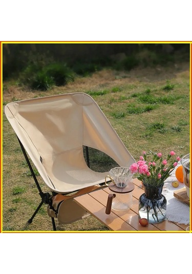 Katlanabilir Kamp Sandalye Seti Hafif Katlanır Sandalye Siyah