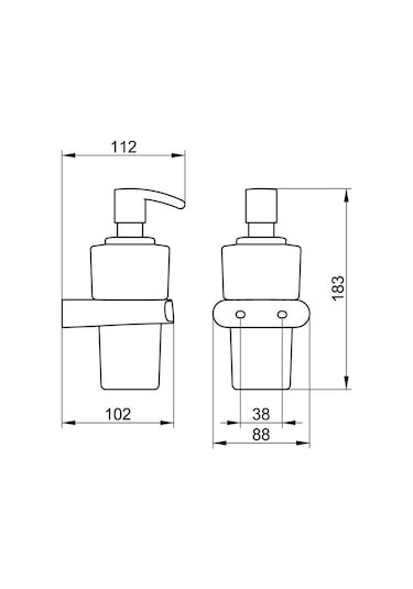Keuco Aks. Elegance Sıvı Köpük Sabunluk Krom - Keu.11653019000