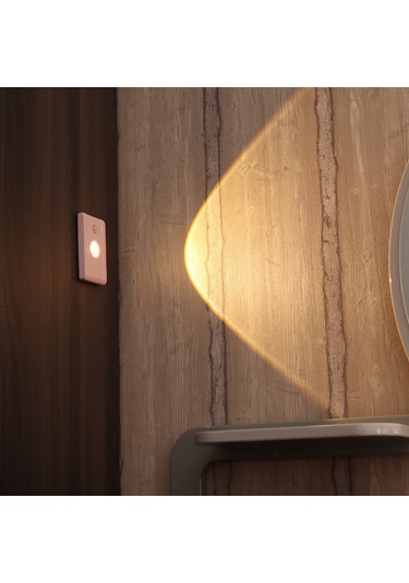 Wezone Yatağa Geçiş Akıllı Led Lambası, Manyetik Şarjlı, Vücut Algılama, Odalar/ Dolaplar İçin, 1w, Beyaz Kasa, Güncellenmiş Lens - Güneş Batımı Işığı Beyaz