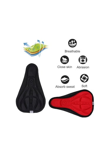 Geeroyoo Bisiklet Minder Kılıfı: 3d Kalın Eva Yastık, Nemlendirici, Kayma Engellisi - Mavi Dağ, Yol Bisikletleri İçin Mavi