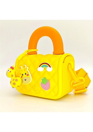 Çanta, Sevimli Taşınabilir Mini Carry-on Kız Küçük Omuz Çantası Sarı