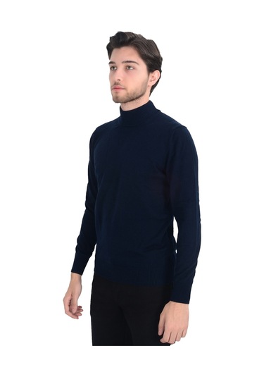 Cengiz İnler Yarım Balıkçı Düz Slim Erkek Triko