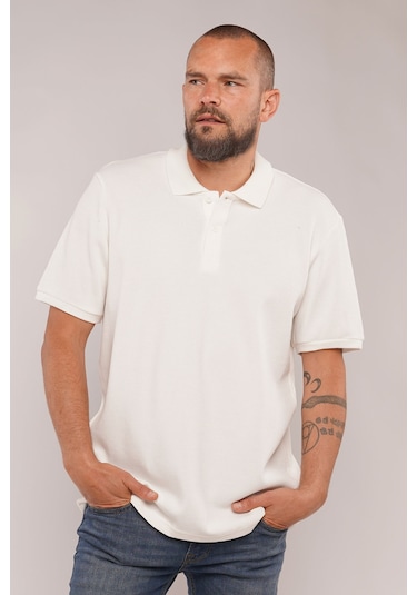 Gabria Polo Yaka Erkek T-shirt Ekru