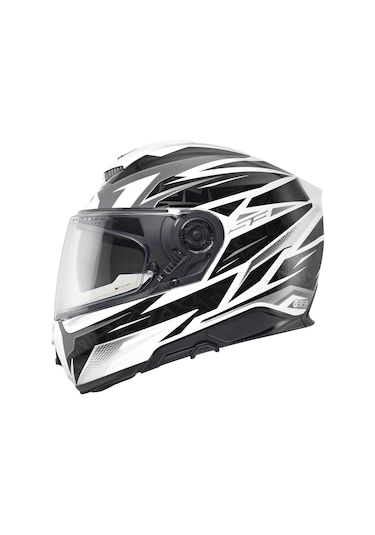 Schuberth S3 Thunder Kapalı Motosiklet Kaskı Siyah Beyaz