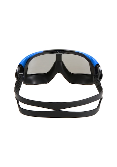 Geeksen Siyah-mavi Elektrokaplamalı Büyük Lenslü Y1 Yüzük Gözlüğü - Anti-parıltı, Su Geçirmez, Geniş Görüş Alani, Dayanıklı Pc Ve Silikon Malzemeyle Outdoor Dalış İçin Siyah - Mavi