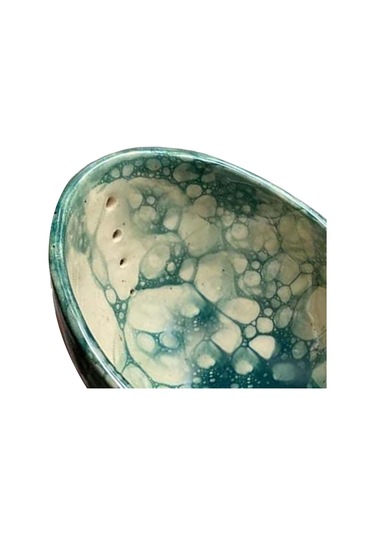 Homyl Seramik Soyucu Kase Farklı Yuvarlak Delik Boyutları Sebze Mavi