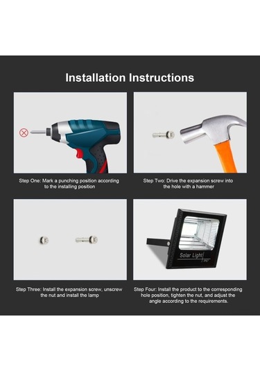 Maiyame Güneş Enerjili Proje Lambası 40w: Işık Kontrolü + Uzaktan Kumanda + Zamanlayıcı + Parlaklık Ayarı, 170 Led Işık Demeti Ip67 Çok Renkli