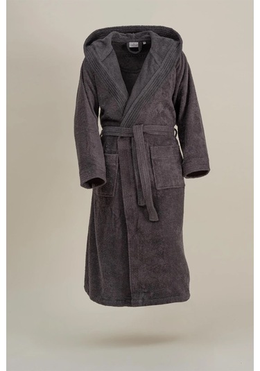 Ecocotton Yeni Ecosoft Antrasit %100 Organik Pamuk Erkek Bornoz Xxl Antrasit