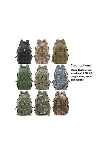 Yuntech01 Büyük Kapasiteli Askeri Kamuflaj Sırt Çantası - 35l Dayanıklı Outdoor Çanta Siyah