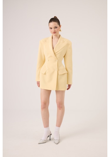 Holly Lolly Belden Oturmalı Galina Blazer Ceket Sarı