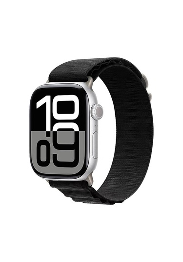 Butam Bilişim Watch 10 46mm Uyumlu Krd-74 Hasır Kordon-siyah