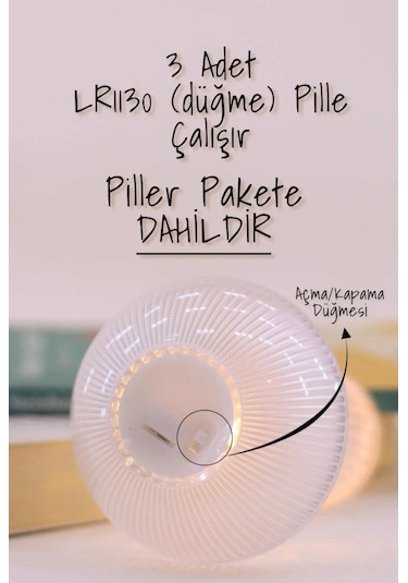 3 Adet Led Mum Kristal Tip Pil Dahil Dumansız Alev Ledli Yapay Dekoratif Mum Işığı Şeffaf Pt429 ŞEFFAF