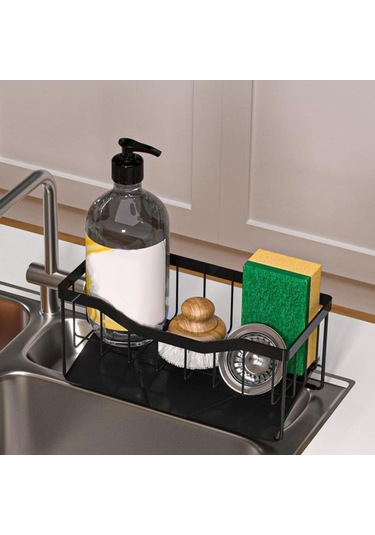 Novahub Suntek Lavabo Drenaj Sünger Banyo Paçavra, Pratik Organizatör Siyah