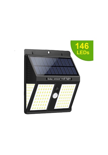 Cbtx Güneş Enerjili Duvar Işıkları 3 Çalışma Modu Hareket Sensörü Işık Bahçe Çit Garajı İçin Su Geçirmez Dış Mekan Işıkları - 146-led Diğer