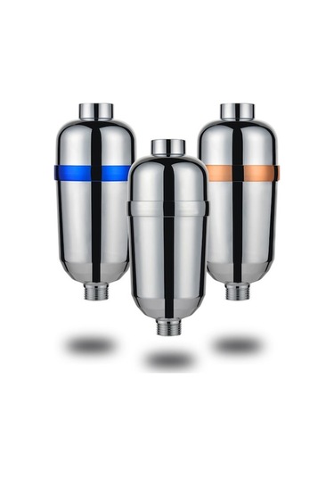 15 Aşamalı Duş Filtresi - Klor Ve Ağır Metallerden Arındırma, Tüm Duş Başlıkları İçin Uyumlu Gümüş Gümüş