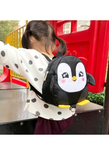 Penguen Çocuk Okul Çantası Karikatür Anaokulu Sırt Çantası Bebek Moda Seyahat Sırt Çantası 8tr8qw Siyah
