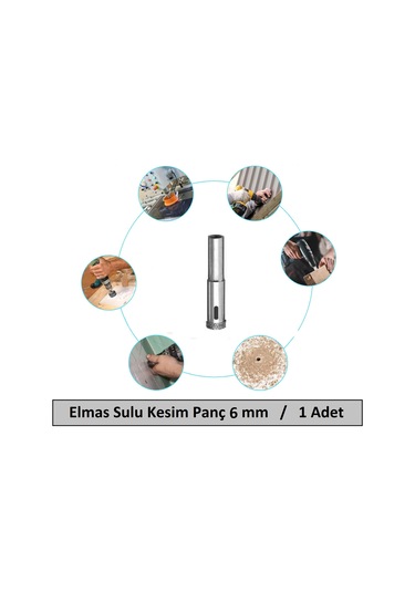 Venoa Cam Mermer Granit Fayans Delici Panç Seti Sulu Kesim 6 Mm