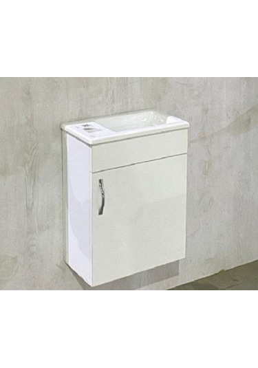 Mini Beyaz 42*24 Cm Mdf Banyo Dolabi Alt Modül Beyaz