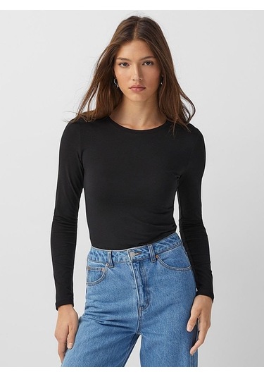 Reka Moda Süprem Kumaş Bluz Siyah