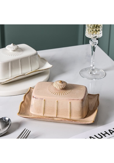 Reedark Klasik Siyah Seramik Tereyağı Tabağı - Kapaklı Avrupa Stili, Ev Ve Otel İçin, Günlük Kullanım Ve Tatlı Servisi, Fabrika Direkt Satış Diğer