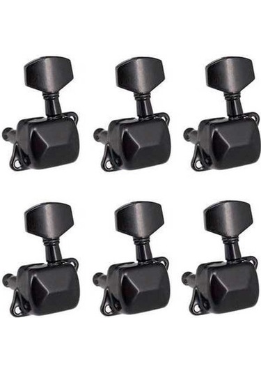 Trendooze Yüksek Performanslı 6 Saplı Elektro Gitar Akort Anahtarı, Siyah, Pratik Kurulum