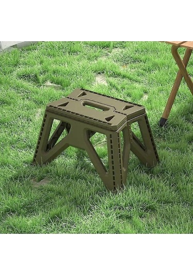 Bloomnest Yeni Taşınabilir Açık Katlanır Kamp Sandalyesi, Yüksek Yük Taşıyıcı, Güçlendirilmiş Pp Plastik, Üçgen Tabure, Ordu Yeşili, Katlanır, Yem Tepsisi, Lamba Tutucu, Sırt Destekli Haki