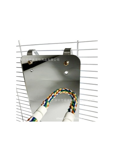 Shineyee Halatlı Tünek Kuş Aynası Kafes Kuş Kafesi Standları İçin Kuş Aynası-6